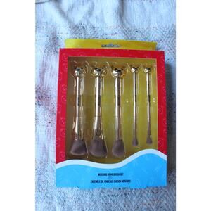 NEW Moschino Sephora Gold Bear Brush 5 PC Set